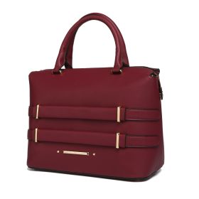 MKF Collection Leila Vegan Leather Women's Tote Bag by Mia K (Color: Wine)