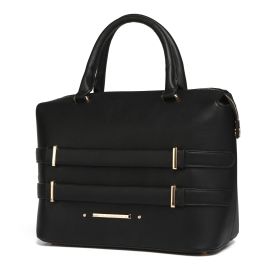 MKF Collection Leila Vegan Leather Women's Tote Bag by Mia K (Color: Black)