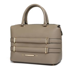 MKF Collection Leila Vegan Leather Women's Tote Bag by Mia K (Color: Khaki)
